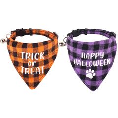Halloween Festive Cat Collars with Bells - 2 Pack