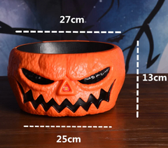Eerie Skull Candy Bowl with Animated Hand