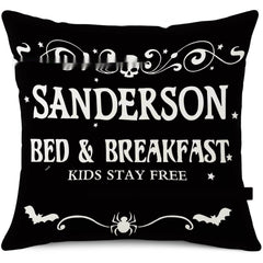 Halloween Pillow Cover with Witch Print