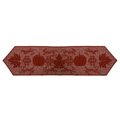 Thanksgiving and Halloween Table Runner with Leaves and Pumpkins