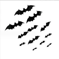 10PCS Halloween 3D Black Bat Wall Stickers Set