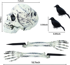 Spooky Skeleton Trio Garden Set