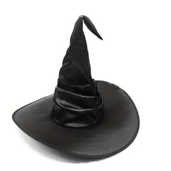 Enchanted Purple Witch Hat with Bat Motif
