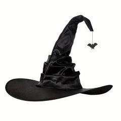 Enchanted Purple Witch Hat with Bat Motif