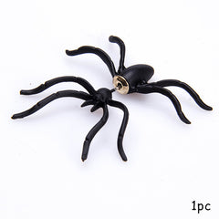 Creepy Black Spider Costume Earrings