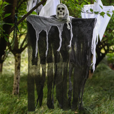 Creepy Hanging Skull Ghost for Halloween Decoration