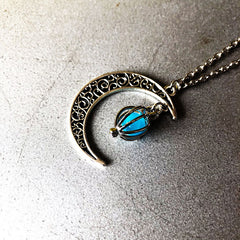 Enchanted Moonlight Birdcage Necklace