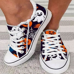 Halloween Ghost-Pumpkin 3D Print Sneakers