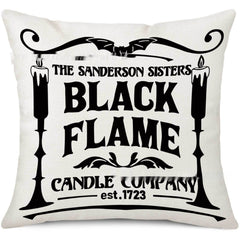 Halloween Pillow Cover with Witch Print