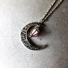 Enchanted Moonlight Birdcage Necklace