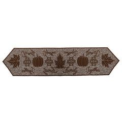 Thanksgiving and Halloween Table Runner with Leaves and Pumpkins