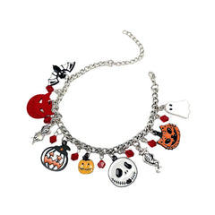 Spooky Season Pumpkin Skull Bracelet