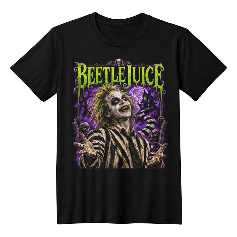 Beetlejuice Graphic Halloween T-Shirt