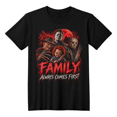 Family First Graphic Halloween T-Shirt