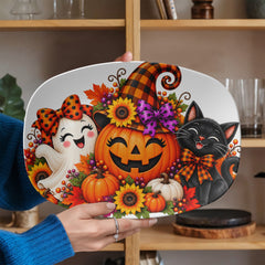 Halloween Serving Platter – Festive Fall Party & Treat Dish
