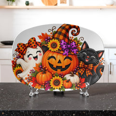 Halloween Serving Platter – Festive Fall Party & Treat Dish