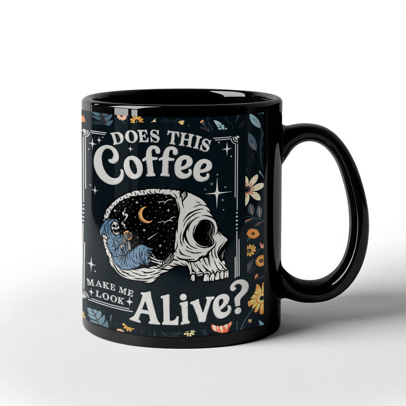 Skull Ceramic Mug – Halloween Coffee Cup for Spooky Lovers