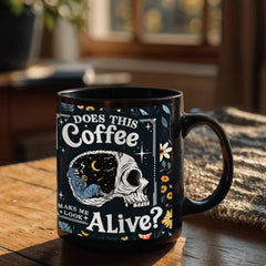 Skull Ceramic Mug – Halloween Coffee Cup for Spooky Lovers