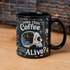 Skull Ceramic Mug – Halloween Coffee Cup for Spooky Lovers