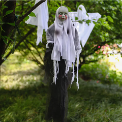 Creepy Hanging Skull Ghost for Halloween Decoration