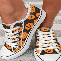 Halloween Ghost-Pumpkin 3D Print Sneakers